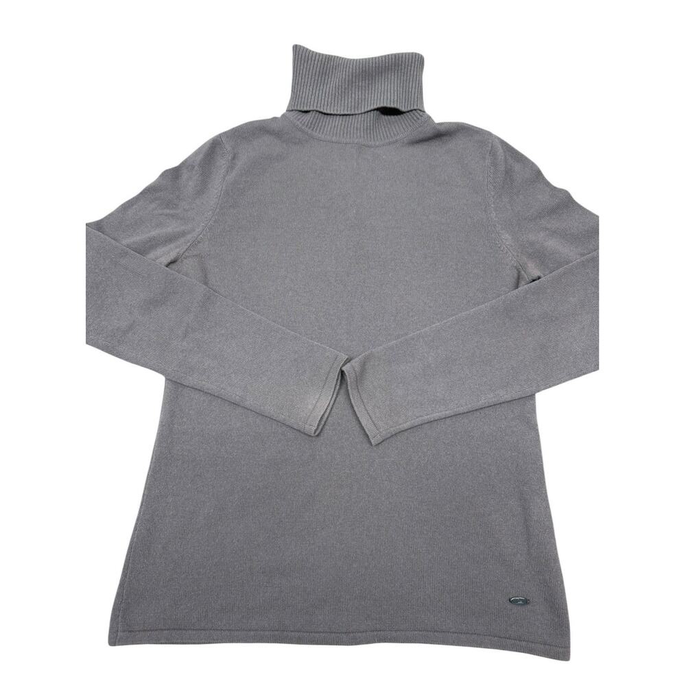 Emilio Pucci Gray Turtleneck Sweater Wool Cashmere Knit Italy Size 10 - Picture 2 of 8